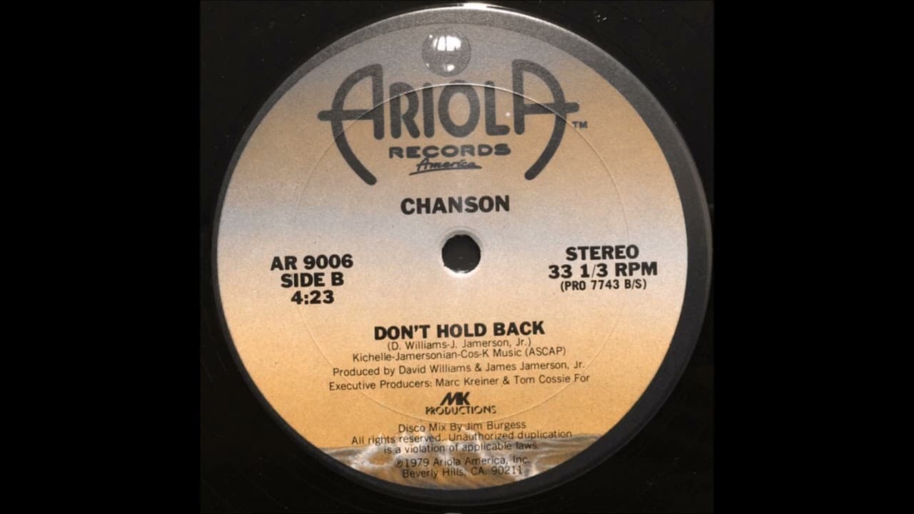Chanson - Don't Hold Back